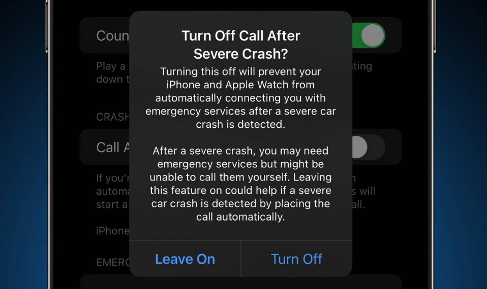 桥西苹果14维修分享 iPhone 14 和 Apple Watch 上关闭崩溃检测 