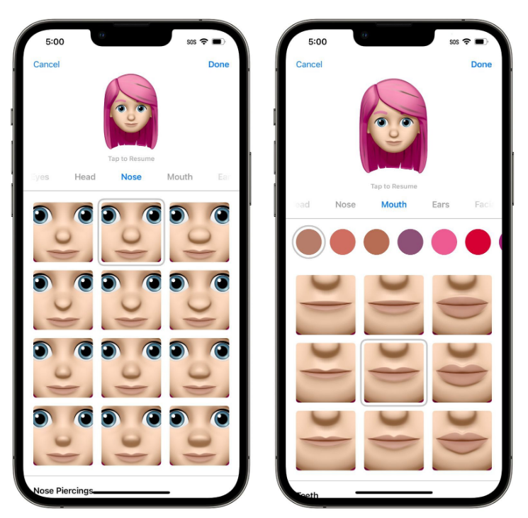 桥西苹果手机维修分享​iOS 16中的拟我表情有了哪些变化和升级 